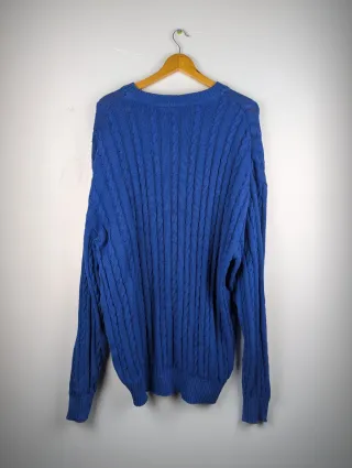 Jersey Lacoste Algodón Vintage Azul