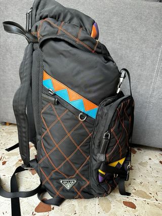 Zaino Prada Nero Multicolor