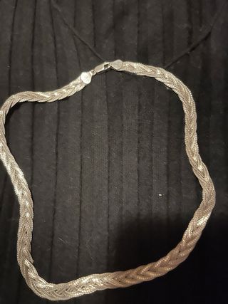 gargantilla trenzada plana