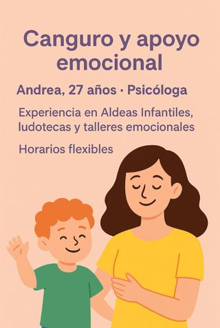 NIÑERA CANGURO CUIDADO NIÑOS