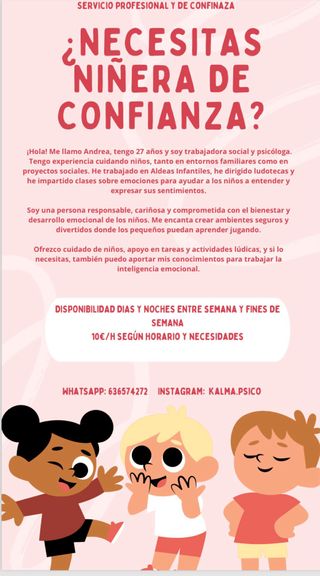 NIÑERA CANGURO CUIDADO NIÑOS