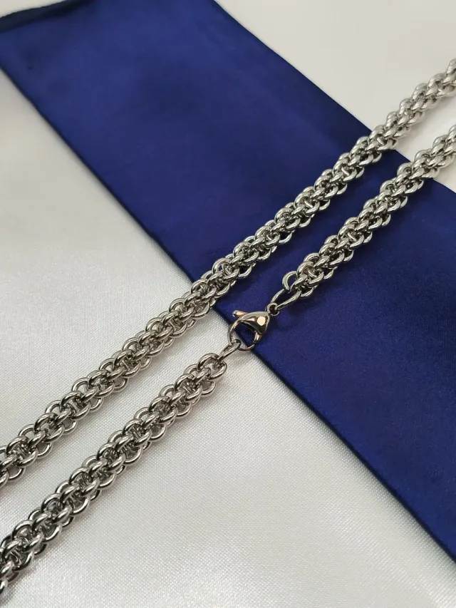 Collar tipo Cordón 8mm Acero Inoxidable