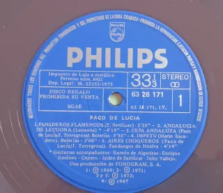 Disco Vinilo Paco de Lucia Nuevo