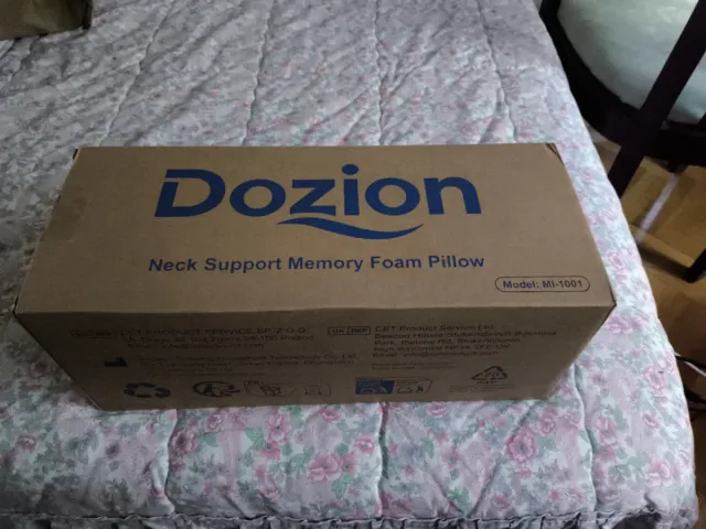 Almohada Cervical Gris y Blanca