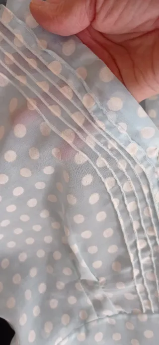 Camisón Vintage Azul Turquesa Lunares