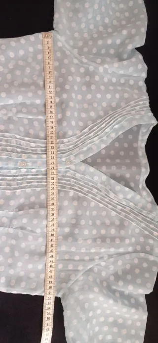 Camisón Vintage Azul Turquesa Lunares