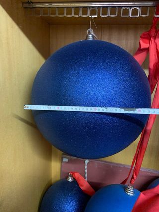 Bolas Navidad Grandes Azules (Plástico)