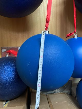 Bolas Navidad Grandes Azules (Plástico)
