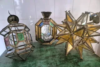 Lámparas de cristal y metal