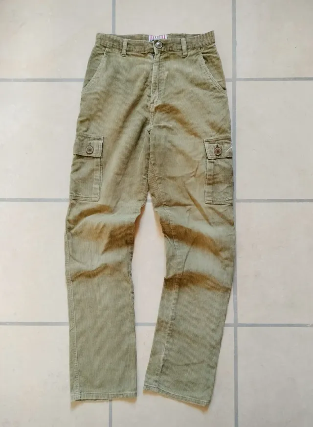 Pantaloni velluto cargo
