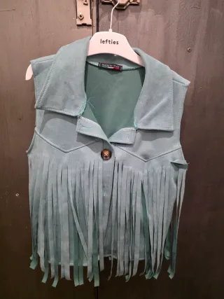 Chaquetilla sin mangas Lefties color verde azulado