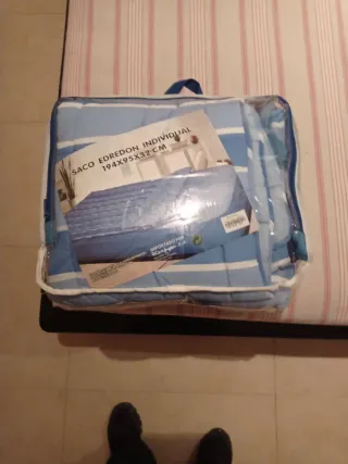 Colchón inchable individual + saco edredón