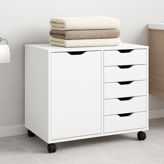 Schedario da Ufficio Porta Stampante con Ruote, Mo