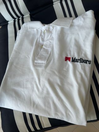 Polo Puma Marlboro blanco,  Talla L Hombre