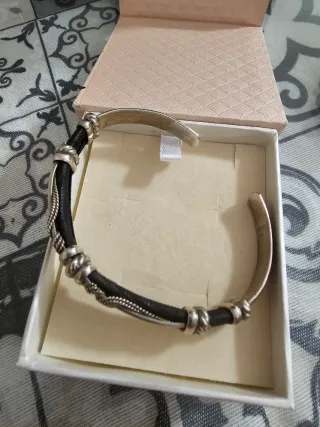 Brazalete Plata 925 Diseño Trenzado