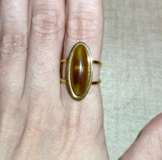 Anillo dorado de acero inoxidable