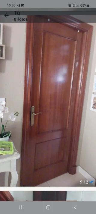 Lote 6Puerta paso Sapelly con marco 1frente armari