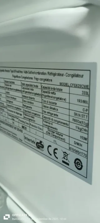 NEVERA COMBI HAIER NO FROST ENERGÍA A+