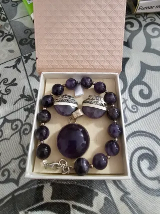 Conjunto plata 925 y amatista