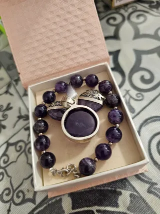 Conjunto plata 925 y amatista