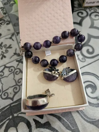 Conjunto plata 925 y amatista