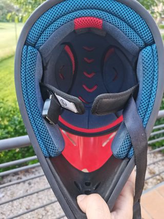 Casco de moto todoterreno rojo talla XL (61-62)