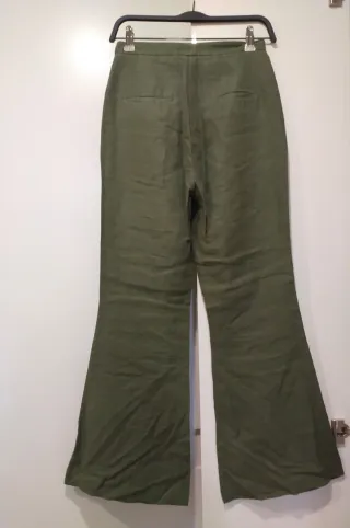 Pantalón Massimo Dutti Hilo Verde lo
