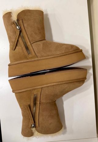 Botas tipo UGG camel con plataforma – cálidas y có