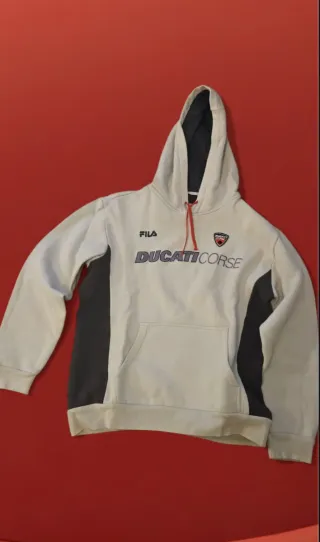 Felpa Fila Ducati Corse ghiaccio e Nera