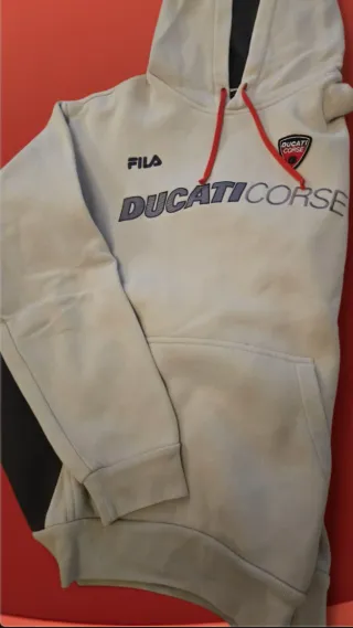 Felpa Fila Ducati Corse ghiaccio e Nera