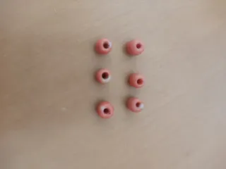 6 piezas coral naranja/rosa