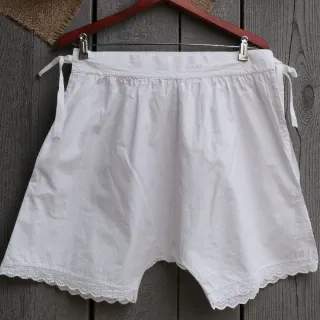 Bloomers vintage estilo victoriano algodón  encaje