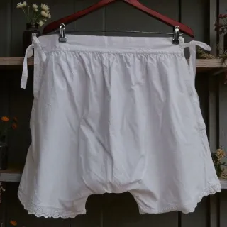 Bloomers vintage estilo victoriano algodón  encaje