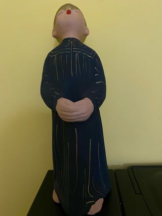 Angelo cantore  terracotta dipinto a mano cm 38