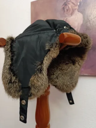 Gorro invierno piel conejo mujer 57