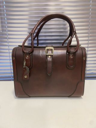 Maletín El Corte Inglés. Vintage piel ecológica.