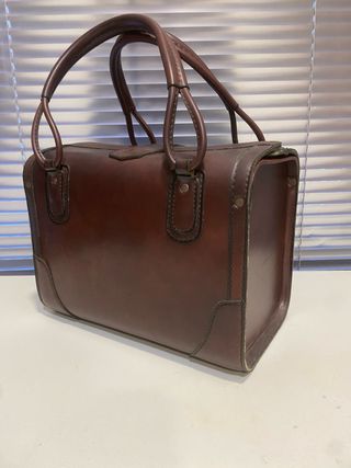 Maletín El Corte Inglés. Vintage piel ecológica.