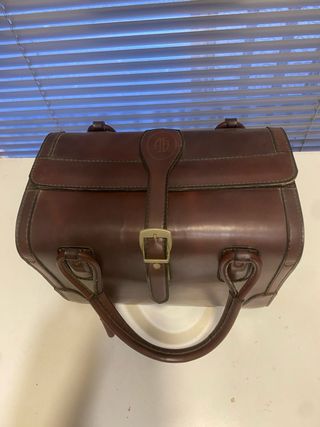 Maletín El Corte Inglés. Vintage piel ecológica.