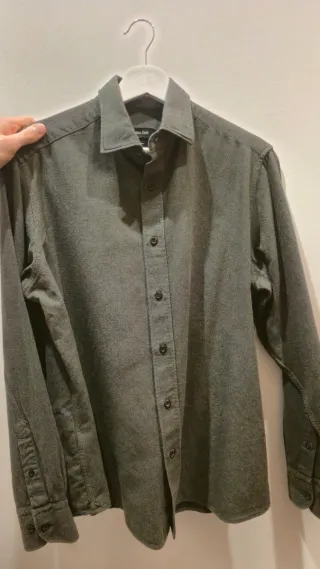 Camisa Massimo Dutti Hombre Gris