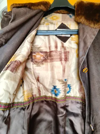 Chaquetón Piel Juan Alocen Talla 44 Marrón