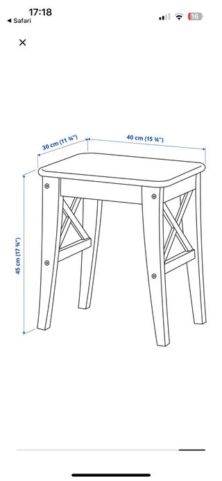 Tocador y Taburete Ikea blanco