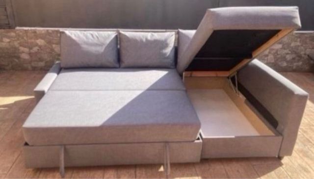 sofá cama chaiselongue gris