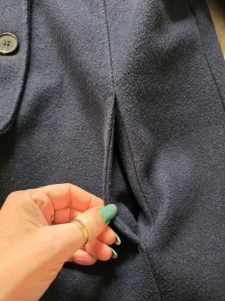 Cappotto donna Le Monelle blu con cappuccio