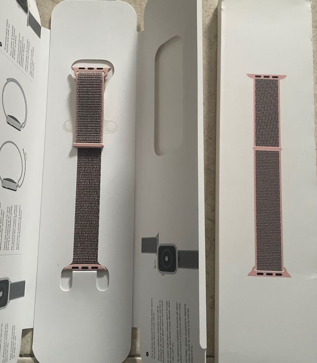 Correa Apple Watch 4 40mm Rosa y Gris