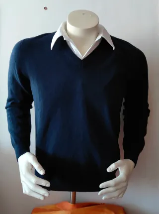 Jersey Cachemira Gobi Talla M Azul Marino