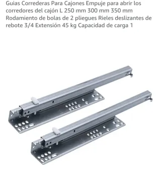 Guías correderas cajón 250-350mm 45kg