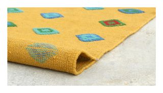 Tappeto Kilim Colore Senape Tribal Kaudani 154x102