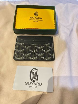 Tarjetero Goyard Negro y Verde