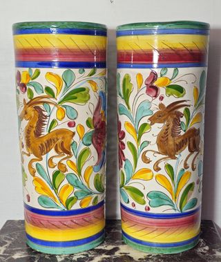 Ceramica vietrese – Coppia di vasi vietri