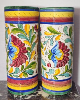 Ceramica vietrese – Coppia di vasi vietri